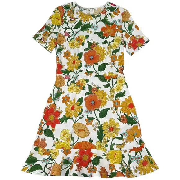 Stella McCartney Floral Mini Dress Sustainable Viscose Sz 44 NWT Spring Summer - Picture 16 of 16